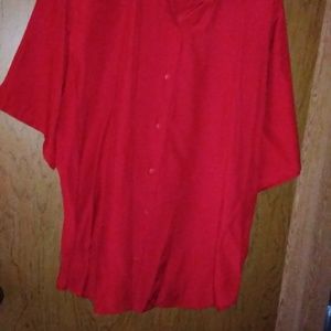 BE BASIC EDITION RED SHIRT BUTTON DOWN SIZE18W